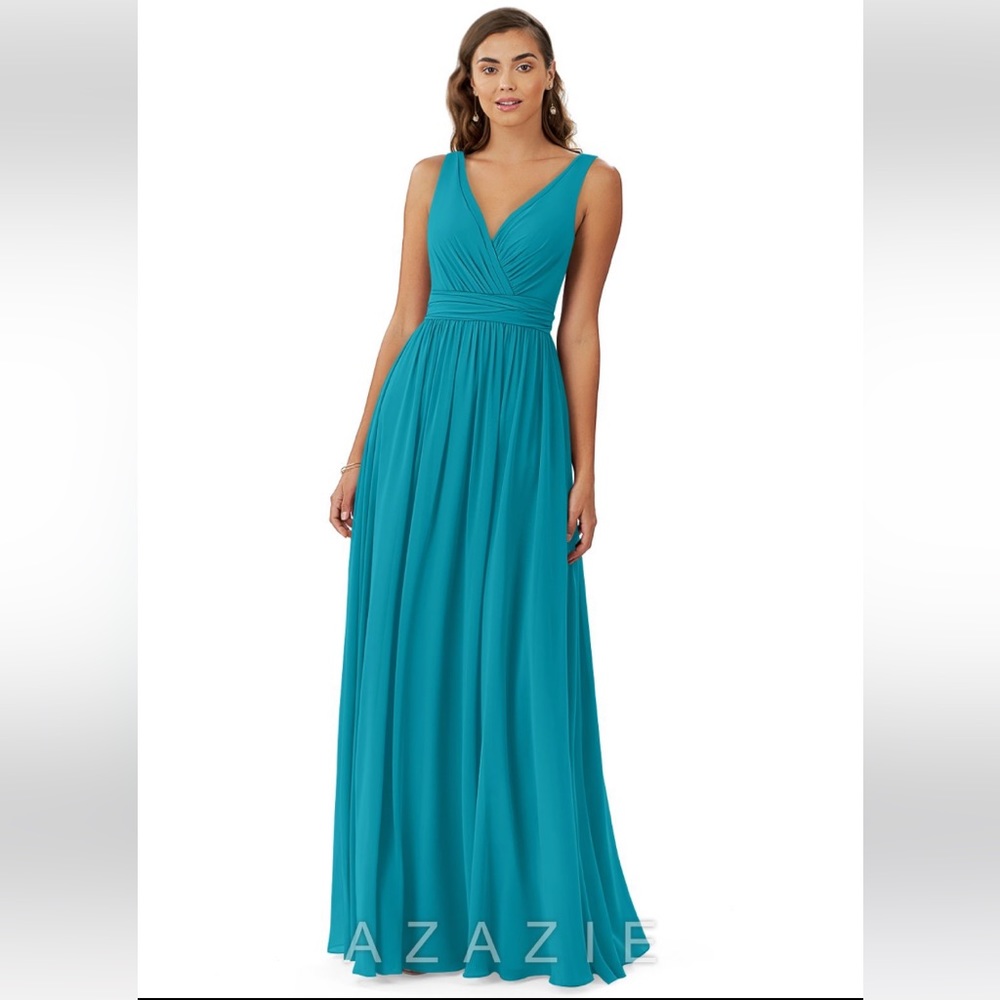 Azazie Kora dress in jade, size 4